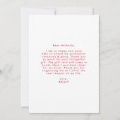 Red Offset Arch Photo Afstuderen Bedankkaart (Achterkant)