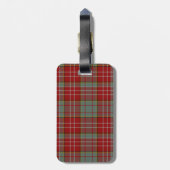 Red Ogilvie Tartan Pset Bagagelabel (Achterkant verticaal)