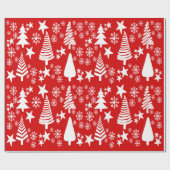 Red Oh kerstboom inpakpapier (Vlak)