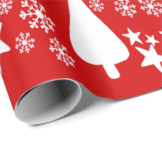 Red Oh kerstboom inpakpapier (Rol Hoek)