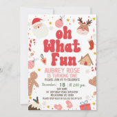 Red Oh Wat een leuke kerst 1e verjaardag Kaart (Voorkant)