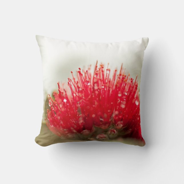 Red Ohia Lehua Pillow Kussen (Voorkant)