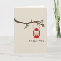 Red Oil Lantern Camping / Buitenshuis Dank u kaart
