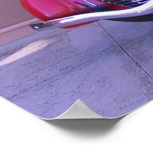 Red Oldtimer Truck Poster (Hoek)