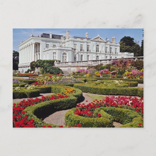 Red Oldway mansion, Paignton, Devon, England flowe Briefkaart (Voorkant)