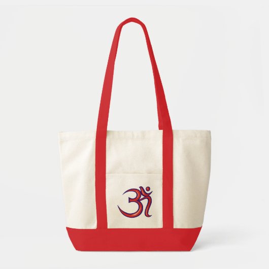 Red Om Bag Tote Bag (Voorkant)