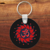 Red Om Sign - Yoga-Sleutelhanger Sleutelhanger (Voorkant)