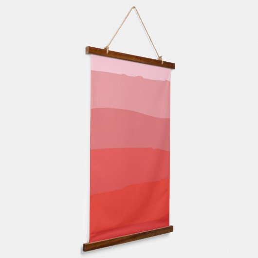 Red Ombre Hangend Wandkleed (Gebogen)