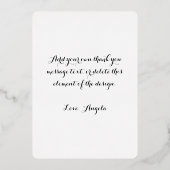 Red Ombre Lipstick Hartelijk dank Folie Uitnodiging (Achterkant)