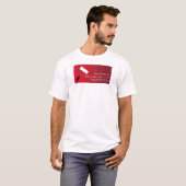 Red Ombre & Paint Roller, schilder & decorator T-shirt (Voorkant volledig)