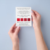 Red Ombre Squares, Painter & Decorator Flyer (Hand)