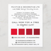 Red Ombre Squares, Painter & Decorator Flyer (Voorkant)