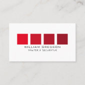 Red Ombre Squares, Painter & Decorator Visitekaartje (Voorkant)