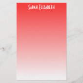 Red Ombre Stationery Briefpapier (Voorkant)