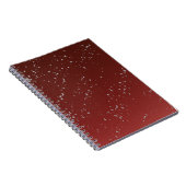 Red Ombre w Grey Specks Notebook Stylish Journal Notitieboek (Rechterzijde)