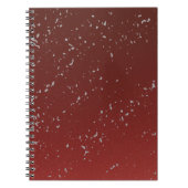 Red Ombre w Grey Specks Notebook Stylish Journal Notitieboek (Voorkant)