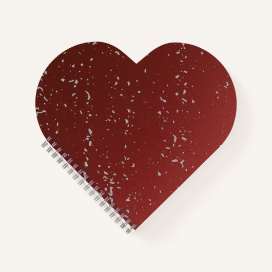 Red Ombre w Grey Specks Notebook – Stylish Journal Notitieboek (Voorkant)