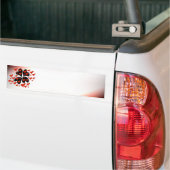 Red on Black Hearts Bumpersticker (Op Truck)