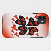 Red on Black Hearts Case-Mate iPhone Case (Achterkant (horizontaal))