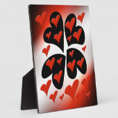 Red on Black Hearts Fotoplaat (Zijkant)