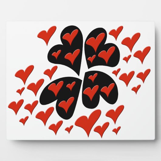 Red on Black Hearts Fotoplaat (Voorkant)