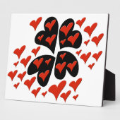 Red on Black Hearts Fotoplaat (Zijkant)