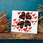 Red on Black Hearts Fotoplaat (Zijkant)