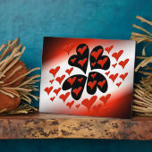 Red on Black Hearts Fotoplaat (Zijkant)