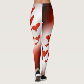 Red on Black Hearts Leggings (Achterkant)