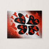 Red on Black Hearts Legpuzzel (Horizontaal)