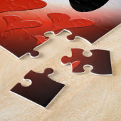 Red on Black Hearts Legpuzzel (Zijkant)