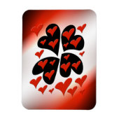Red on Black Hearts Magneet (Verticaal)