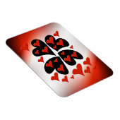 Red on Black Hearts Magnet Magneet (Rechterzijde)