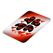 Red on Black Hearts Magnet Magneet (Linkerzijde)
