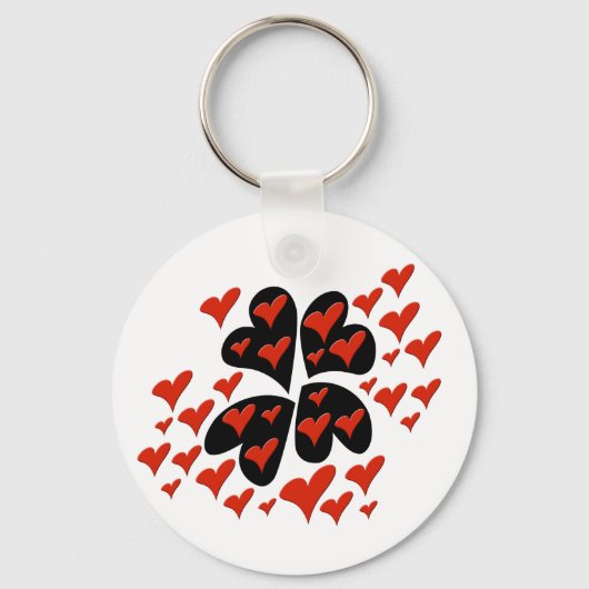 Red on Black Hearts Sleutelhanger (Voorkant)