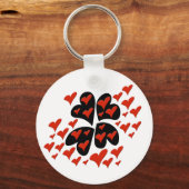 Red on Black Hearts Sleutelhanger (Voorkant)