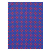 Red On Blue Polka Dots Pattern Design Tafelkleed (Voorkant)