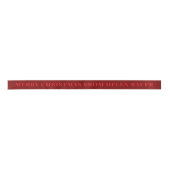 Red on Burgundy Simple Text Merry Christmas Gift Satijnen Lint (Voorkant)
