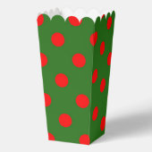 Red On Green Polka Dots Pattern Design  Bedankdoosjes (Voorkant)