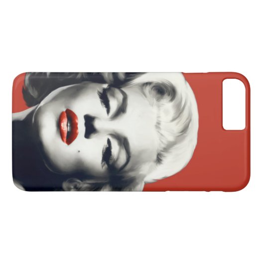 Red on Red Lips Marilyn Case-Mate iPhone Case (Achterkant (Horizontaal))