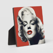 Red on Red Lips Marilyn Fotoplaat (Voorkant)