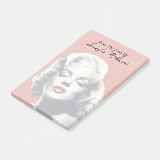 Red on Red Lips Marilyn Post-it® Notes (Schuin)