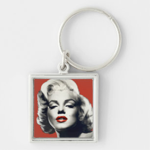 Red on Red Lips Marilyn Sleutelhanger