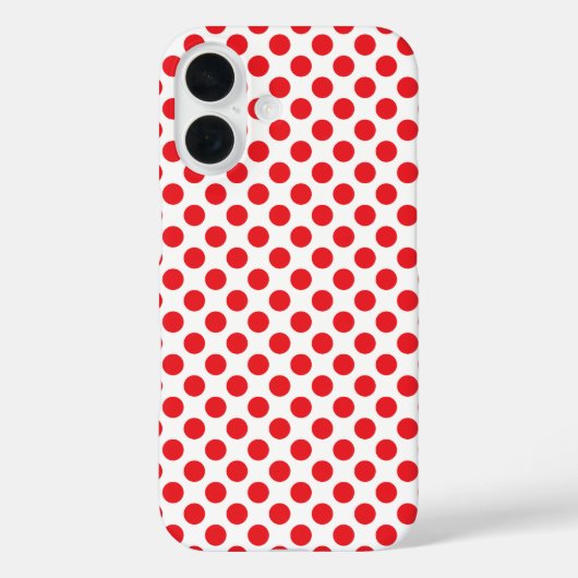 Red on White Polka Dot Case-Mate iPhone Case (Achterkant)