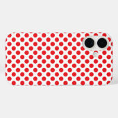 Red on White Polka Dot Case-Mate iPhone Case (Achterkant (horizontaal))