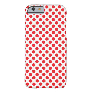 Red on White Polka Dot Barely There iPhone 6 Hoesje