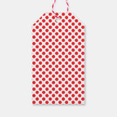 Red on White Polka Dot Dank je huwelijk Cadeaulabel (Achterkant)