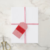 Red on White Polka Dot Dank je huwelijk Cadeaulabel (Met Touw)