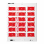 Red on White Polka Dot Etiket (Full Sheet)