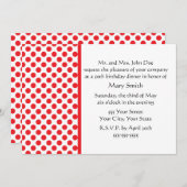 Red on White Polka Dot Kaart (Voorkant / Achterkant)